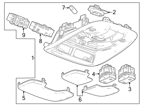 2024 Chevy Colorado Sunroof Switch Diagram for 84747499