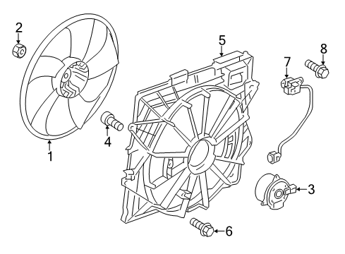 2011 Cadillac CTS Cooling Fan Diagram 2 - Thumbnail