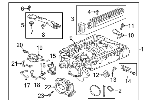 2016 Cadillac CTS Gasket Diagram for 12640403