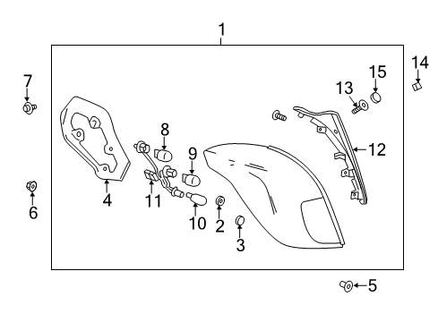 2016 Buick Encore Turn Signal Bulb Diagram for 13591404