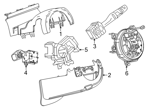 2025 GMC Terrain Shroud, Switches & Levers Diagram