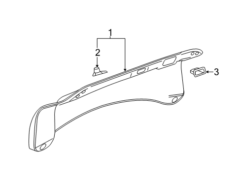 2016 Cadillac ATS Interior Trim - Trunk Diagram