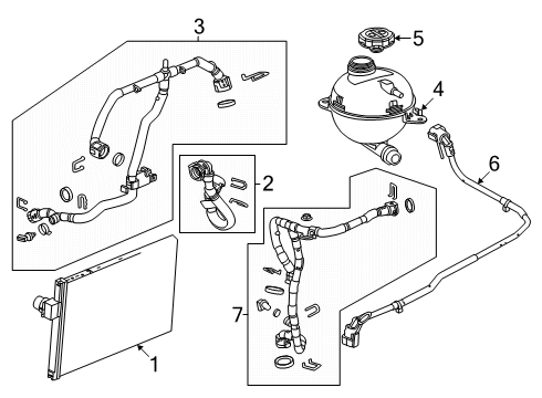 2025 Cadillac OPTIQ Radiator & Components Diagram