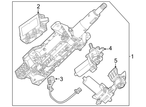 2024 GMC Sierra 1500 Steering Column Assembly Diagram