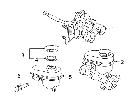 2003 Chevy Express 3500 Reservoir Cap Diagram for 19209235