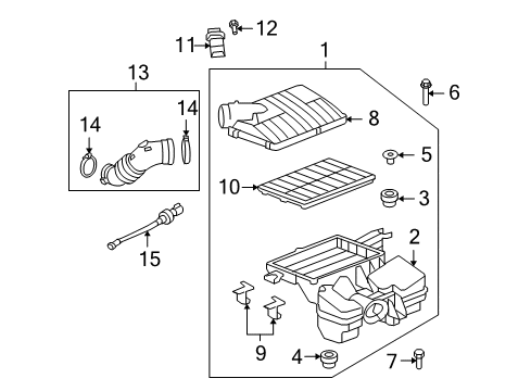 2009 Saturn Sky Outlet Duct Diagram for 25798986