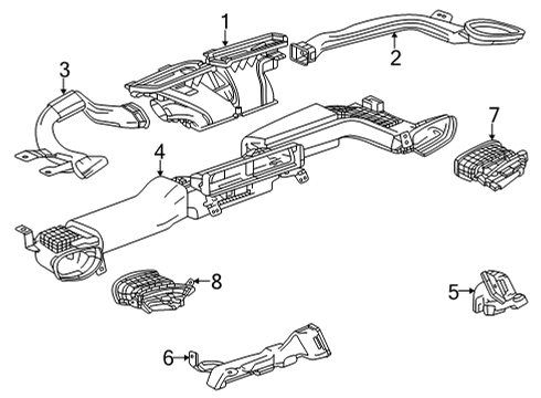 2020 Buick Encore GX Defroster Nozzle Diagram for 60002460