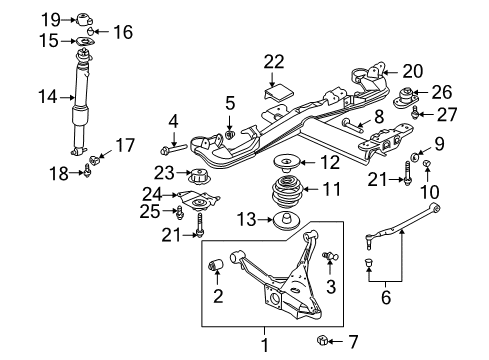 2001 Pontiac Bonneville Bracket Bolt Diagram for 11518298