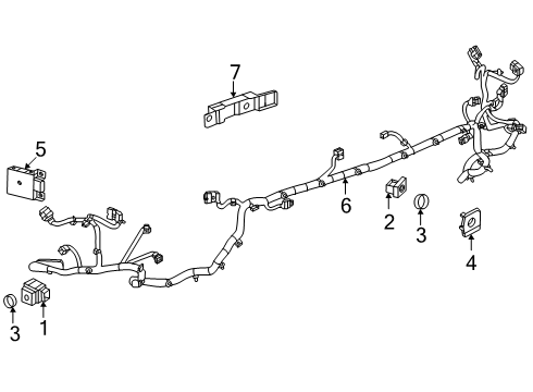 2025 Cadillac ESCALADE IQ Electrical Components - Rear Bumper Diagram