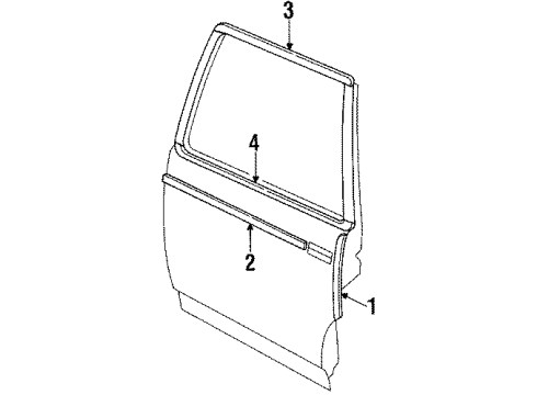 1987 Chevy Chevette Door & Components Diagram 2 - Thumbnail