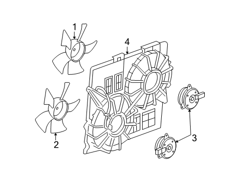 2007 Cadillac STS Cooling Fan Diagram 3 - Thumbnail