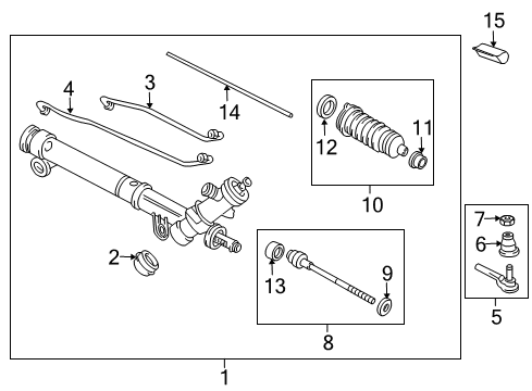 2012 Chevy Impala Steering Gear Diagram for 19356442