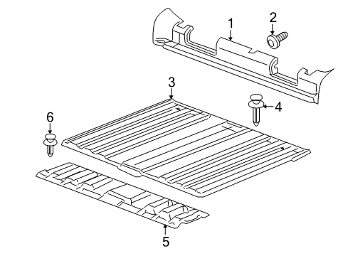 2005 GMC Envoy XUV Mat Retainer Clip Diagram for 15128366