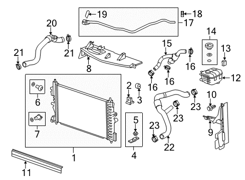 2014 Buick Verano Lower Hose Diagram for 13251439