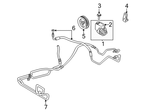 2004 Buick LeSabre P/S Pump & Hoses Diagram