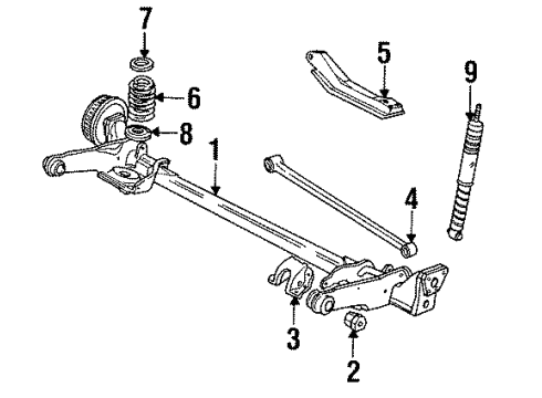 1987 Oldsmobile Cutlass Cruiser Track Bar Bracket, Rear Diagram for 10026514