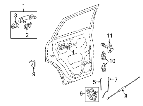 2010 Saturn Vue Rear Door Diagram