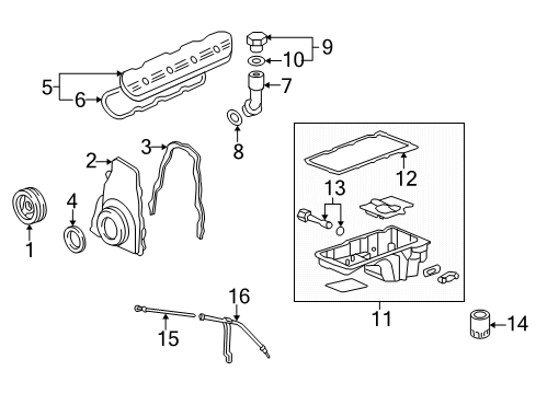 2011 Chevy Suburban 2500 Engine Parts Diagram