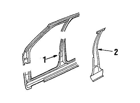 1984 Cadillac Cimarron Center Pillar Diagram
