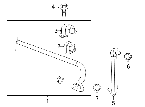 2017 Chevy Sonic Stabilizer Bar & Components Diagram 2 - Thumbnail