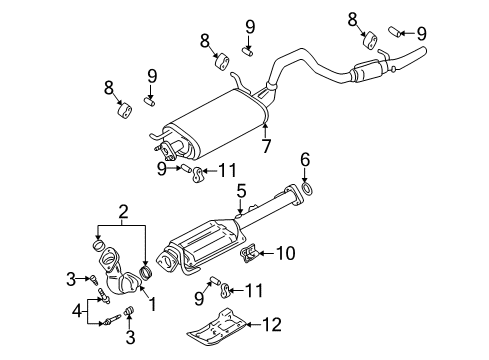 2000 Chevy Tracker Exhaust Components Diagram 2 - Thumbnail