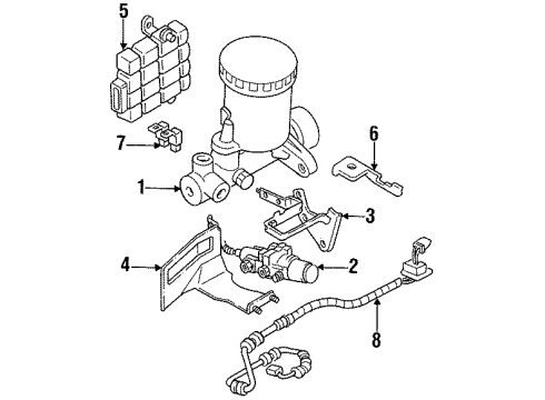 1998 Chevy Tracker ABS Components Diagram