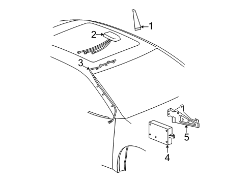 2007 Saturn Aura Antenna Cable Diagram for 25794504