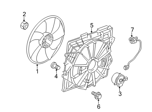2011 Cadillac CTS Cooling Fan Diagram 3 - Thumbnail