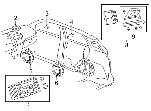 2012 Chevy Captiva Sport Front Driver Speaker Diagram for 96673600