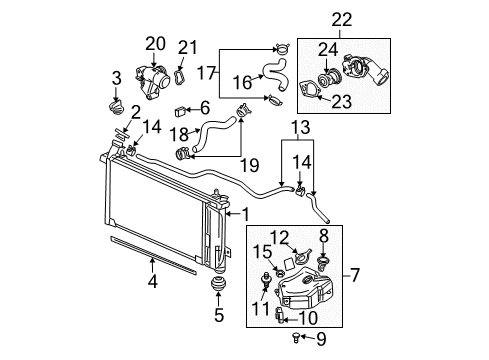 2006 Buick Rendezvous Upper Hose Diagram for 10392892