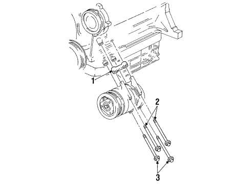1996 Buick Skylark A/C Compressor Mounting Diagram 2 - Thumbnail