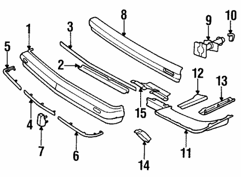 1984 Pontiac 6000 Energy Absorber Bracket Diagram for 10019589