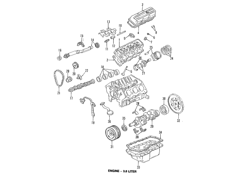 1995 Buick Riviera Valve Springs Diagram for 12354124