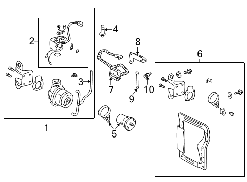 2001 Pontiac Aztek Ride Control Components Diagram