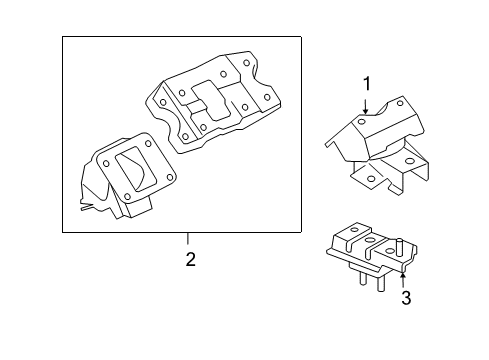 2012 GMC Canyon Transmission Mount, Rear Diagram for 15931534