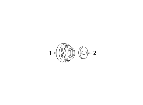 1999 Chevy K2500 Wheel Covers & Trim Diagram 6 - Thumbnail