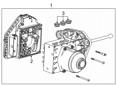 2025 GMC Acadia Bolt, Electronic Brake Control Diagram for 85548854