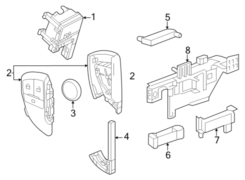 2024 Chevy Silverado 1500 Keyless Entry Components Diagram