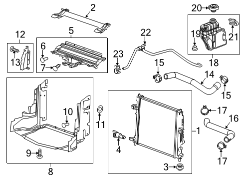 2014 Cadillac CTS Lower Hose Diagram for 22799470