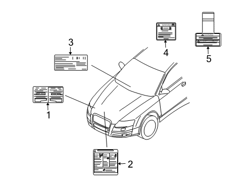 2011 Chevy Aveo5 Info Label Diagram for 96548512