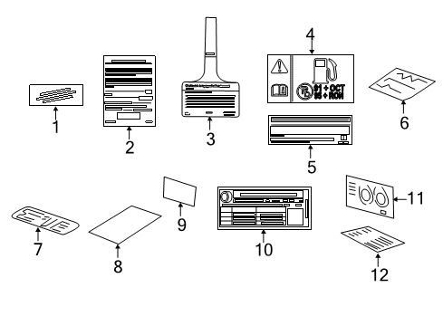 2015 Cadillac ELR Fuel Label Diagram for 20981791
