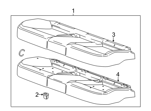 2014 Buick Verano Cushion Cover, Rear Diagram for 22871962
