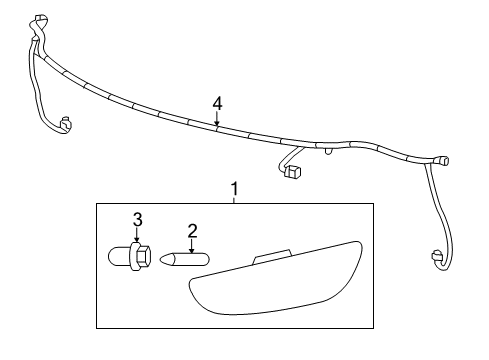 2015 Chevy Captiva Sport Side Marker Lamp Diagram for 96830939
