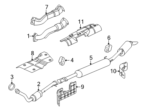 2006 Buick Terraza Muffler & Pipe Diagram for 15126382