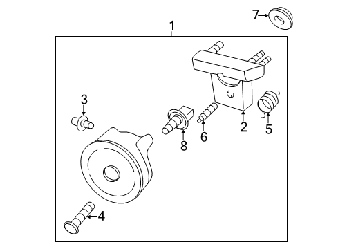 2001 Pontiac Aztek Mount Bracket Diagram for 16520936