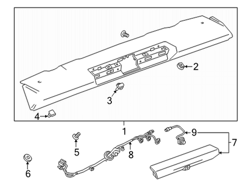 2025 GMC Sierra 3500 HD Spoiler Diagram
