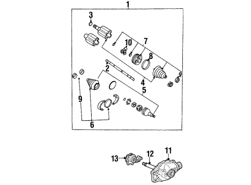 2002 Chevy Trailblazer Front Axle & Carrier Diagram