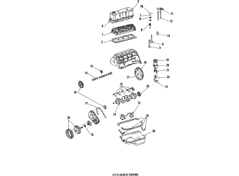 1985 Chevy Camaro Engine Parts Diagram