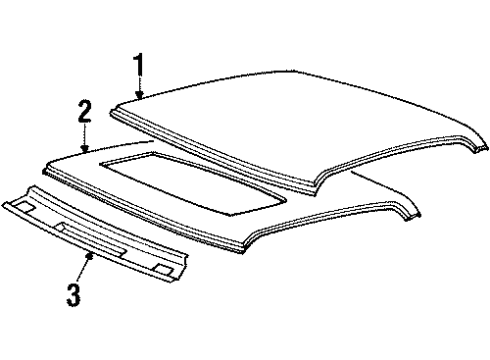 1986 Cadillac DeVille Roof & Components Diagram