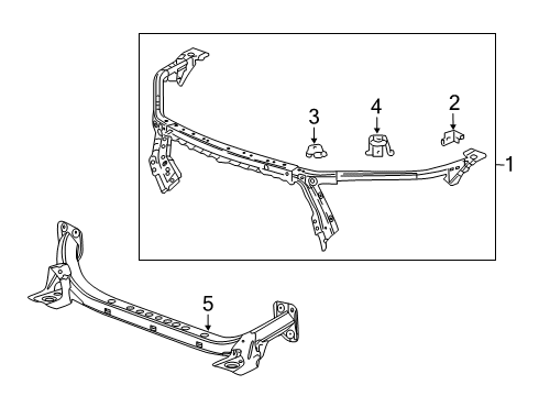 2022 Buick Enclave Upper Tie Bar Reinforcement, Front Passenger Side Diagram for 84311415